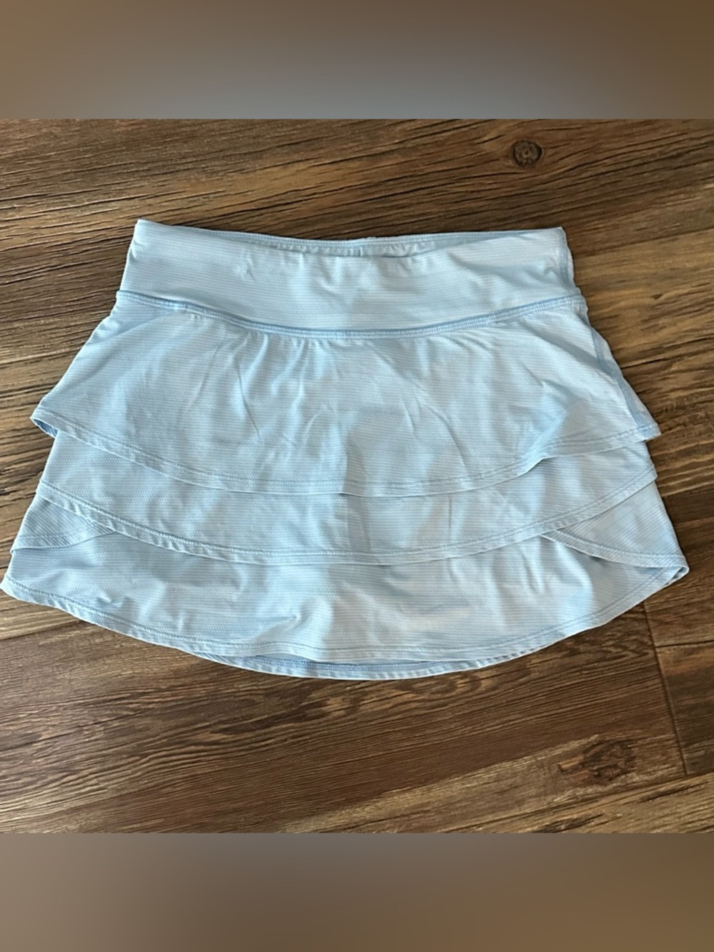 Athleta girl baby blue swing skirt size L 12 built in shorts
